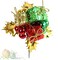 12" Multi-Color Gold Leaf Ball Picks - 12-Pack, Perfect for Christmas Tree, Wreath & Garland Décor - Festive Holiday Accent, Floral Home by Artificial Flowers
